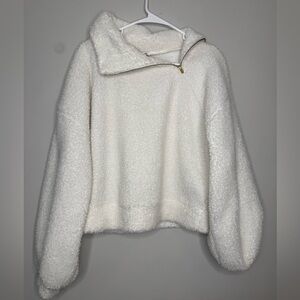 Express Cream Cowl Neck Sweater